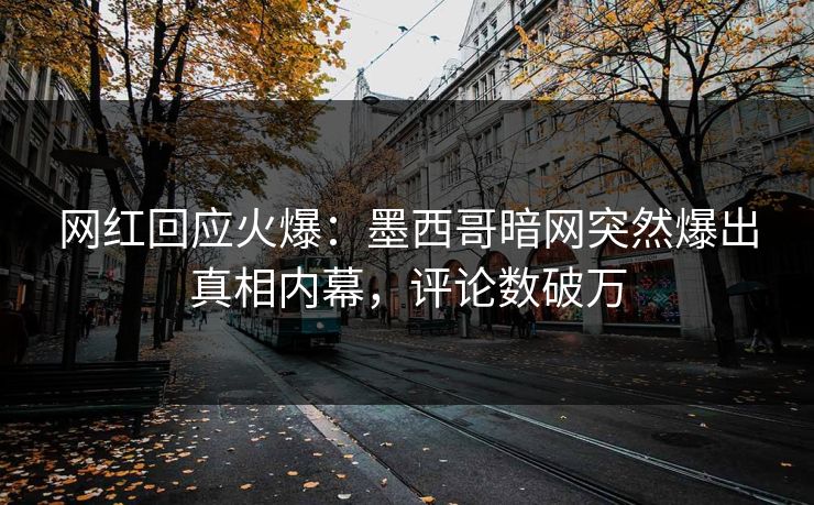 网红回应火爆：墨西哥暗网突然爆出真相内幕，评论数破万