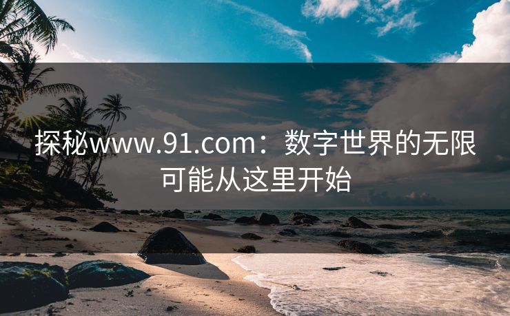 探秘www.91.com：数字世界的无限可能从这里开始